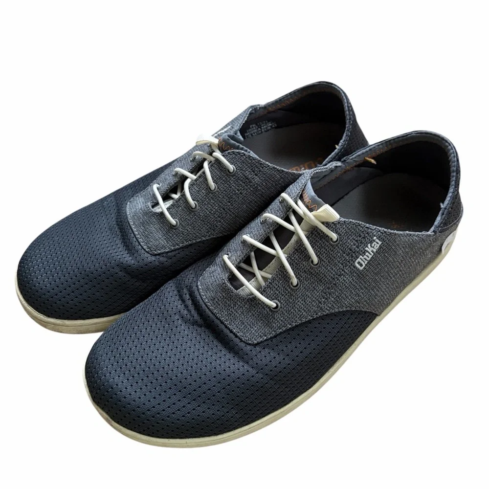 OluKai Nohea‎ Moku Men's Two-Tone Gray Sneakers Sz 10
